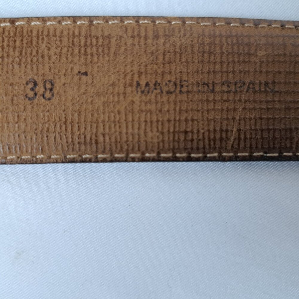 Tommy Bahama Leather & Woven Nylon Belt Size 38 Made in Spain - Picture 8 of 16